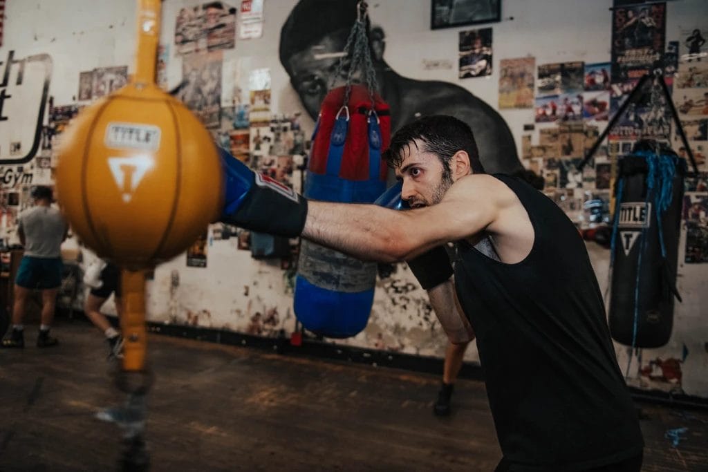 Man training box at Church Street Boxing Gym